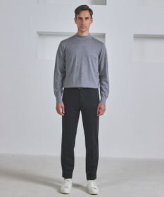 GOTAIRIKU 25年新作【洗える/チクチクしにくい/ピリングしにくい】イタリア糸 ハイゲージ カバーネックニット_WOOL100％