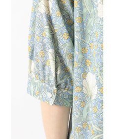 DAKS ボタニカルプリント七分袖プルオーバー