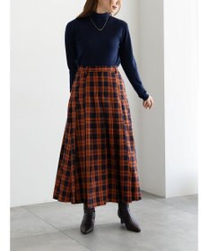 Te chichi チェックアソートロングプリーツスカート