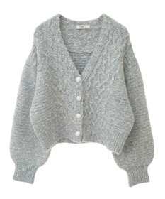 earth music&ecology スラブラメヤーンケーブルカーディガン