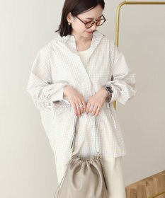 AMERICAN HOLIC 【イージーケア】バックギャザーリボンシャツ