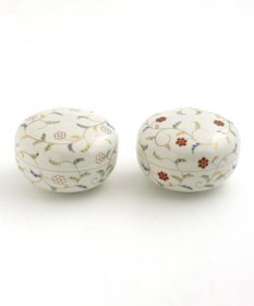 たち吉 【たち吉】色唐草蓋物〈２個〉美濃焼