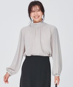 23区 L 【洗える】ヴィンテージ プリント ボウタイ ブラウス