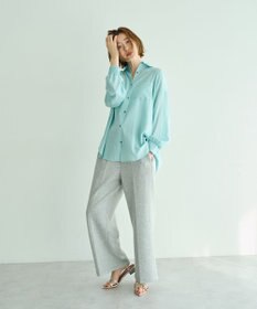 YECCA VECCA バックギャザーロングシャツ