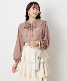 MOONBAT 【晴雨兼用日傘】LANVIN en Bleu (ランバン オン ブルー) 折りたたみ日傘 ドビーフリル 遮光 遮熱 UV