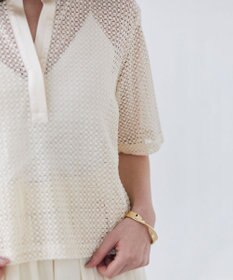 BEIGE， NIGELLA / 異素材MIXコットンレースブラウス