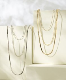 23区 【WEB&一部店舗限定】ミックスチェーン 3連 ネックレス