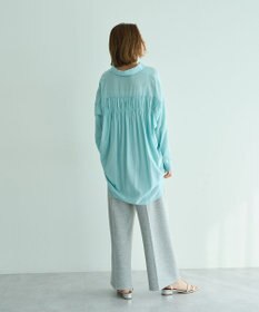 YECCA VECCA バックギャザーロングシャツ