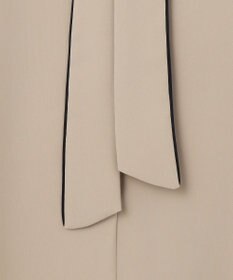 ICB L 【人気のため新色追加・接触冷感・UVケア・洗える】BackSatinAmunzen 5分袖配色ボウタイブラウス