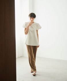 #Newans 【洗える】Aラインパフスリーブカットソー