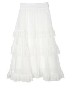 Green Parks ・ＥＬＥＮＣＡＲＥ　ＤＵＥ　シアーフリルティアードスカート