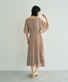 YECCA VECCA レース切替シフォンドレス