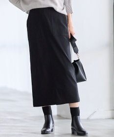ANY 【ストレッチ/洗濯機可/ウエストゴム/UVカット】ベイカースカート ブラック