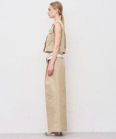 uncrave チノギャバジン ワイドトラウザー