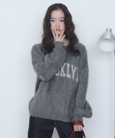 WEGO モヘアタッチBROOKLYNロゴニット
