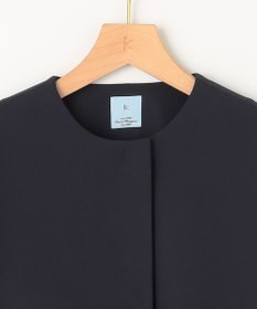 組曲 S 【KUMIKYOKU NAVY】ダブルクロスストレッチ ノーカラーコート