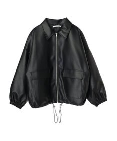 Green Parks ・ＥＬＥＮＣＡＲＥ　ＤＵＥ　合皮ステンカラーブルゾン