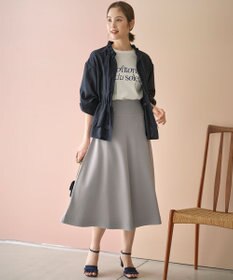 組曲 L ブルーデイジーロゴプリント Tシャツ