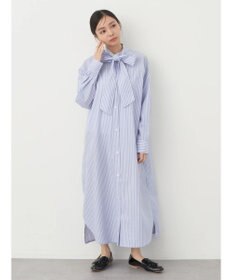 earth music&ecology ボウタイシャツワンピース