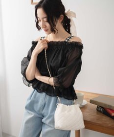 WEGO サイドリボンキルティングショルダー