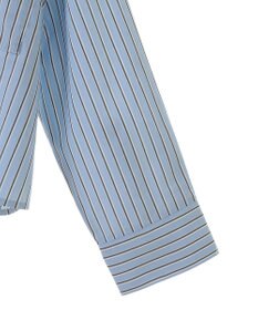 Green Parks イージーケアショート丈ストライプシャツ