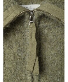 earth music&ecology ブークレハーフジップミニワンピース