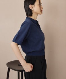 AMERICAN HOLIC ブークレ半袖ニットトップス