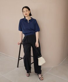 AMERICAN HOLIC ブークレ半袖ニットトップス