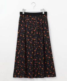 自由区 L マルチポルカドットプリント スカート