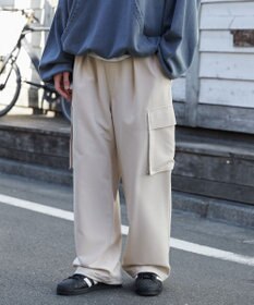 WEGO 【ウエストゴム/MLサイズ展開】イージーワイドカーゴスラックス