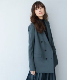 ICB 【洗える】ウール2WAYストレッチ ダブルブレストジャケット