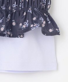 ANY KIDS フラワー×リボン ビスチェ付きTシャツ