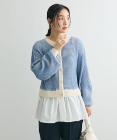 Green Parks 配色リブドッキングチュニック