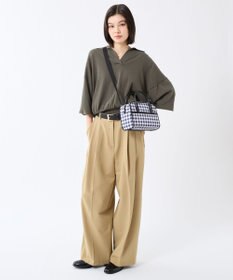 LeSportsac SQUARE TH CROSSBODY/アップタウンギンガム/ブラック