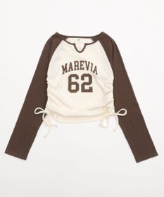 WEGO キーネックサイドドロストラグランロンT