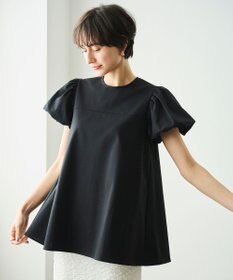 #Newans 【洗える】Aラインパフスリーブカットソー