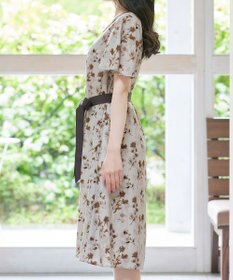 Tiaclasse ニュアンス柄サックワンピース