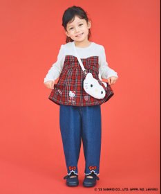 ANY KIDS 【ハローキティ×ANY KIDS】ドッキング刺繍 長袖Tシャツ