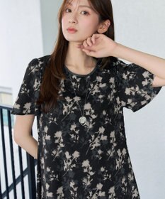 Tiaclasse ニュアンス柄サックワンピース