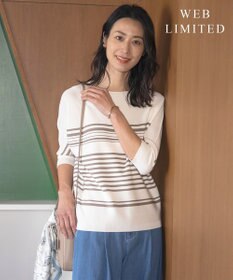 J.PRESS LADIES 【WEB限定カラーあり・洗える】LINKS DOLMAN ホールガーメント ランダムボーダー ニット