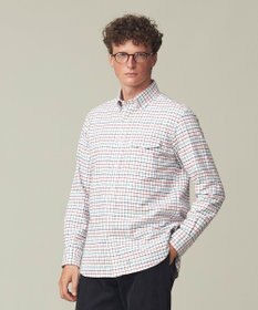 J.PRESS MEN コットンネル タッタソールシャツ/B.D