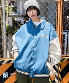 WEGO 【ユニセックス着用ITEM】デニムスタジャン
