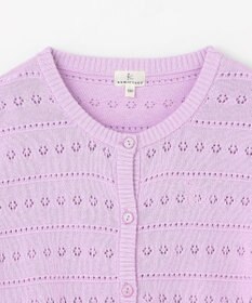 組曲 KIDS 【150-160㎝】フラワーアイレット カーディガン