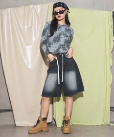 WEGO ブラストデニムハーフパンツ