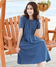 Tiaclasse 【洗える】スタイルアップも叶うピンタックワンピース