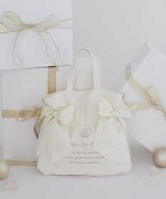 Maison de FLEUR オーガンジーダブルリボン2Wayトートバッグ