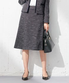 ANY SIS 【セットアップ対応】リップルボーダー フレア スカート