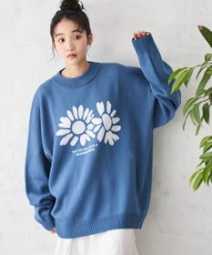 WEGO オーバーフィットジャガードプルオーバー