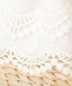 Maison de FLEUR 【2Way】レースフリルメイズ2Wayカゴバッグ