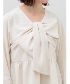 Te chichi リボンディテールペプラムブラウス